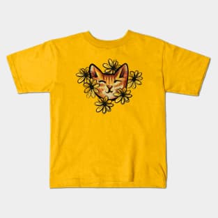 Happy Orange Kitty Kids T-Shirt